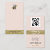 Carte De Visite Écouter Afficher le logo QR Code Social Media Blus (Devant / Derrière)