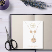 Carte De Visite Écouter le logo d'affichage du collier blanc