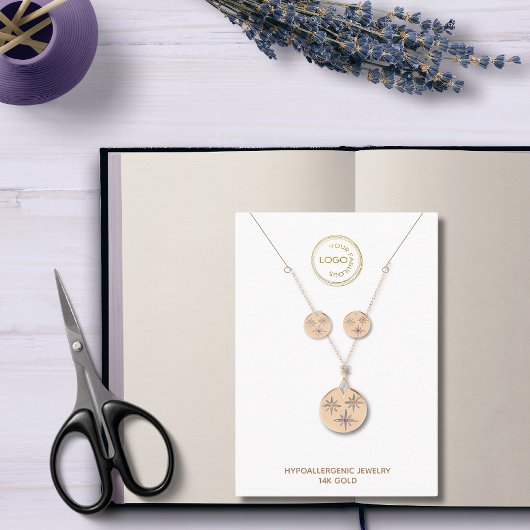 Carte De Visite Écouter le logo d'affichage du collier blanc