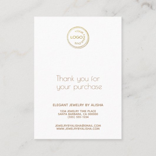 Carte De Visite Écouter le logo d'affichage du collier blanc (Dos)