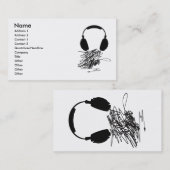 Carte De Visite Écouteurs (Devant / Derrière)