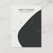 CARTE DE VISITE ÉCRAGE DE REPOS EN LACE BLANCHE NOIR CÉRAMIQUE (Devant)