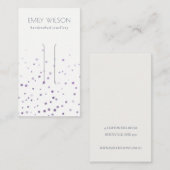 Carte De Visite Écran à cheveux à cheveux à fond Confetti Aquarell (Devant / Derrière)