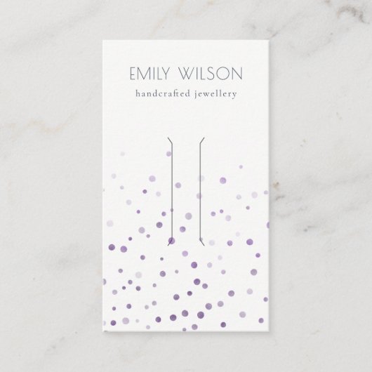 Carte De Visite Écran à cheveux à cheveux à fond Confetti Aquarell (Devant)