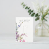 Carte De Visite Écran à cheveux bleu rose Bleu Bell Flora Buna (Debout devant)