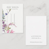 Carte De Visite Écran à cheveux bleu rose Bleu Bell Flora Buna (Devant / Derrière)