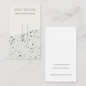 Carte De Visite Écran à cheveux gris noir Terrazzo Texture (Devant / Derrière)