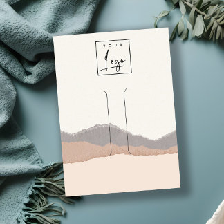 Carte De Visite Écran à cheveux Pastel Blush Kraft Mountain Wair C