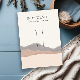Carte De Visite Écran à cheveux Pastel Blush Kraft Mountain Wair C
