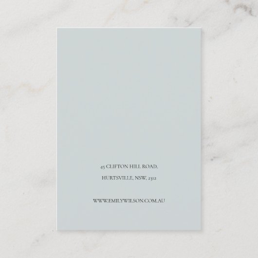 Carte De Visite Écran à coiffure à papillon Aqua Blush Dreamy (Dos)