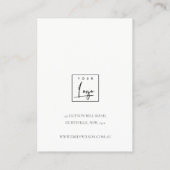 Carte De Visite Écran à coiffure à poils colossaux de l'agate vert (Dos)