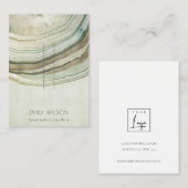 Carte De Visite Écran à coiffure à poils colossaux de l'agate vert (Devant / Derrière)