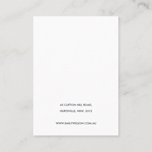 CARTE DE VISITE ÉCRAN À COURSE SCANDI BLUSH NAVY EARRING (Dos)