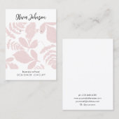 Carte De Visite Écran à oreille Motif en feuille rose tendance