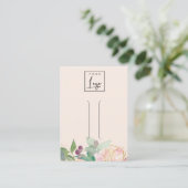 Carte De Visite Écran à poils dorés rose rose rose or (Debout devant)