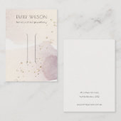 Carte De Visite Écran Abstrait à cheveux couleur or violet (Devant / Derrière)