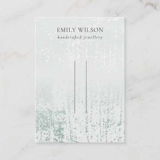 Carte De Visite Écran Abstrait à poil de pluie Sliver Aqua (Devant)