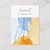 Carte De Visite Ecran Abstrait couleur Aquarelle Bleu (Devant)