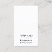 Carte De Visite Écran Abstrait de bijoux d'oreille (Dos)