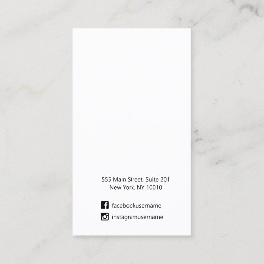 Carte De Visite Écran Abstrait de bijoux d'oreille (Dos)