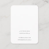 Carte De Visite Écran Abstrait de collier d'oreille en or noir ver (Dos)