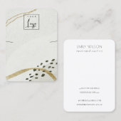 Carte De Visite Écran Abstrait du collier en or noir ivoire (Devant / Derrière)