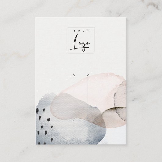 Carte De Visite Écran Abstrait du logo de l'aquarelle (Devant)