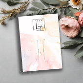 Carte De Visite Écran Abstrait du logo de l'aquarelle