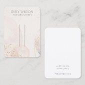 Carte De Visite Ecran Abstrait en Aquarelle Or Blush (Devant / Derrière)