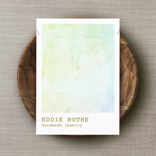 Carte De Visite Écran Abstrait Pastel Green Plaster