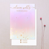 Carte De Visite Ecran Arc-en-ciel en or