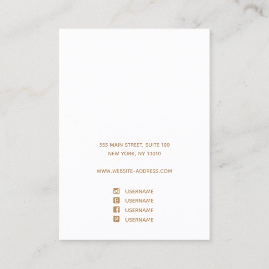 Carte De Visite Ecran Arc-en-ciel en or (Dos)