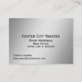 Carte De Visite Écran Argent Théâtre (Dos)