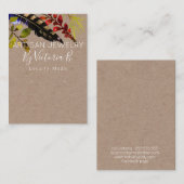 Carte De Visite Écran artisanal Kraft & Greenery (Devant / Derrière)