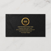 Carte De Visite Écran audio vidéo Ingénieur sonore Black Grunge (Dos)