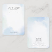 Carte De Visite Écran bleu Aquarelle Laver Écouter Bijoux (Devant / Derrière)