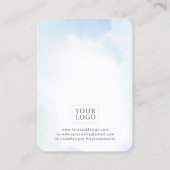 Carte De Visite Écran bleu Aquarelle Laver Écouter Bijoux (Dos)