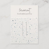 Carte De Visite Écran Bleu Blanc texturé à poils (Devant)