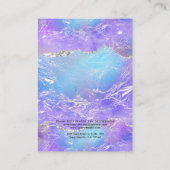 Carte De Visite Écran Bracelet de logo bleu et violet (Dos)