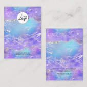 Carte De Visite Écran Bracelet de logo bleu et violet (Devant / Derrière)