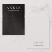 Carte De Visite Écran bracelet en cuir noir cool (Devant / Derrière)