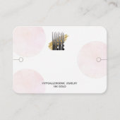 Carte De Visite Écran Bracelet Moderne Avec Logo Cercles Rose (Devant)