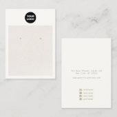 Carte De Visite Écran Chic Ajouter Logo En Cuir Rose Bleu (Devant / Derrière)