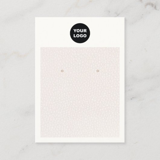 Carte De Visite Écran Chic Ajouter Logo En Cuir Rose Bleu (Devant)