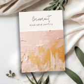 Carte De Visite Écran Chic Blush Gold Paint Texture Collier