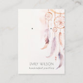 Carte De Visite Écran Chic Boho Dreamcatcher Aquarelle (Devant)