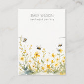 Carte De Visite Écran Chic Fleur sauvage de printemps d'abeille (Devant)