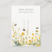 Carte De Visite Écran Chic Fleur sauvage Jaune Bumble Bee Hairclip (Devant)