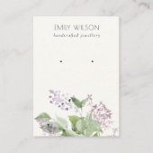 Carte De Visite Écran Chic Lilac Aquarelle Flore (Devant)