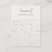 Carte De Visite Écran Chic Speckled Bleu blanc oreille (Devant)